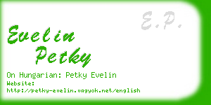 evelin petky business card